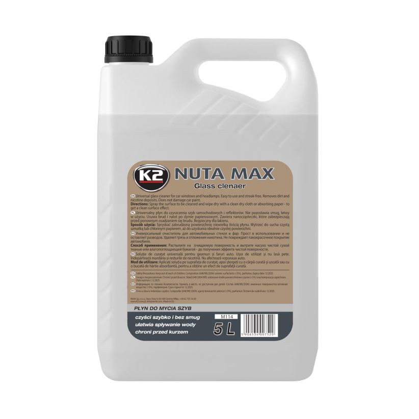 K2 Nuta Max 5L - Solutie curatat geamuri - M114 K2 Nuta Max 5L - Solutie curatat geamuri - Imagine produs K2 Auto Parbriz & Geamuri