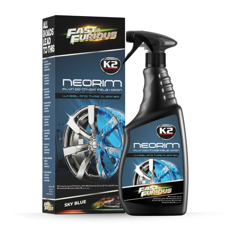 K2 NEORIM BLUE- Soluție de curățat jante 700ml - FF177 K2 NEORIM BLUE- Soluție de curățat jante 700ml - Imagine produs K2 Auto EDITIE LIMITATA FAST & FURIOUS