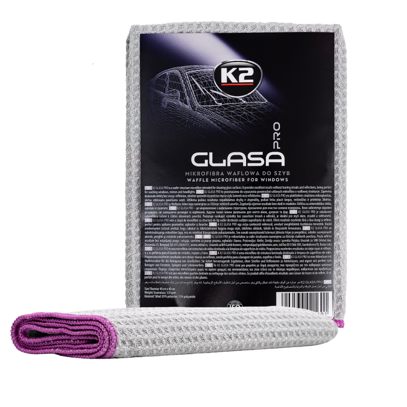 K2 Glasa PRO 40x40cm - Laveta microfibra curățare geamuri - D4030 K2 Glasa PRO 40x40cm - Laveta microfibra curățare geamuri - Imagine produs K2 Auto Lavete & prosoape