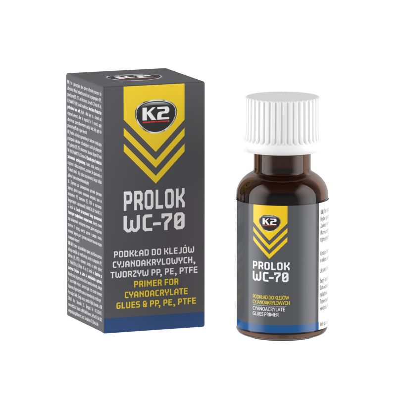 K2 Prolok WC-70 20ml - Primer pentru adezivi cianoacrilat - WC70 K2 Prolok WC-70 20ml - Primer pentru adezivi cianoacrilat - Imagine produs K2 Auto Adezivi & Etanșări