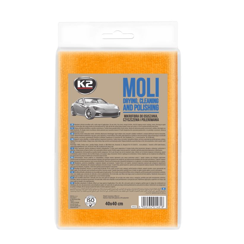 K2 Moli 40X40cm - Laveta microfibră super absorbantă - M433 K2 Moli 40X40cm - Laveta microfibră super absorbantă - Imagine produs K2 Auto Lavete & prosoape