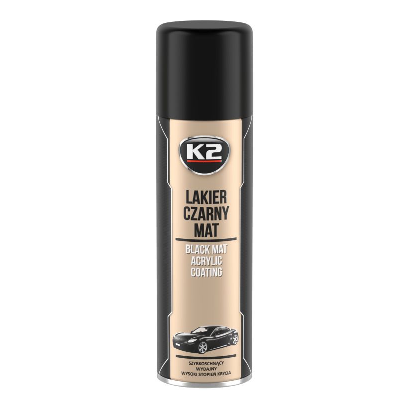 K2 Spray vopsea acrilică negru mat cu uscare rapidă 500ml. - L340 K2 Spray vopsea acrilică negru mat cu uscare rapidă 500ml. - Imagine produs K2 Auto Vopsele