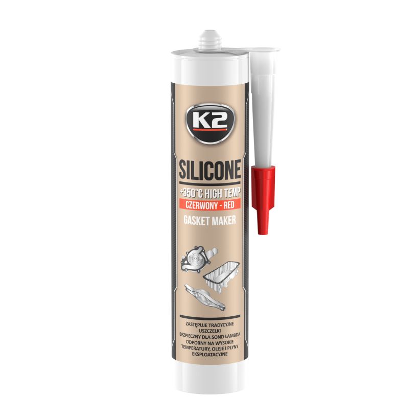 K2 Silicon etansare rosu 300gr. +350°C - B230N K2 Silicon etansare rosu 300gr. +350°C - Imagine produs K2 Auto Adezivi & Etanșări