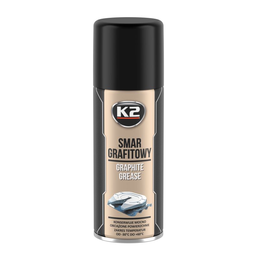 K2 Graphite Grease 400ml - Spray vaselina grafitata - W130 K2 Graphite Grease 400ml - Spray vaselina grafitata - Imagine produs K2 Auto Lubrifianți & Degripanți & Degresanti