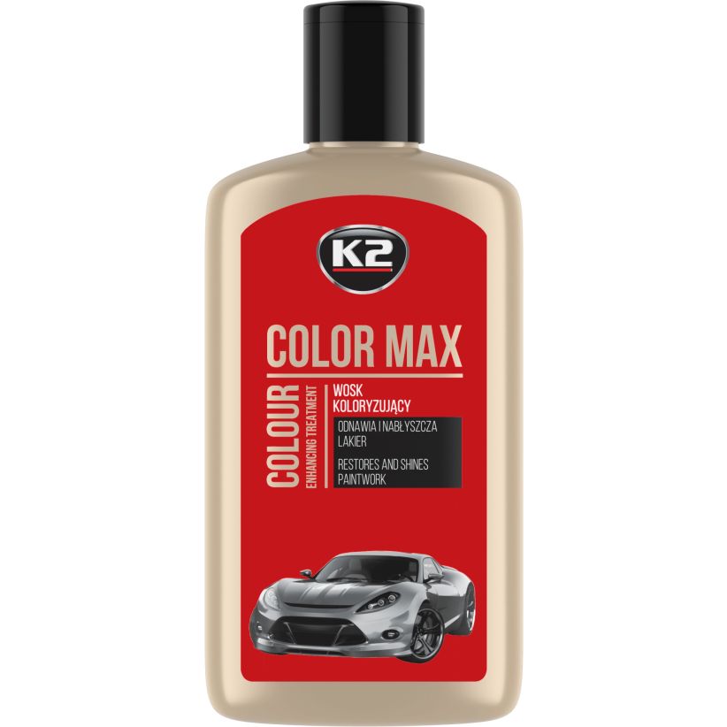 K2 Color Max 250ml - Polish cu ceară colorantă rosie - K020RED K2 Color Max 250ml - Polish cu ceară colorantă rosie - Imagine produs K2 Auto Polish & Lustruire