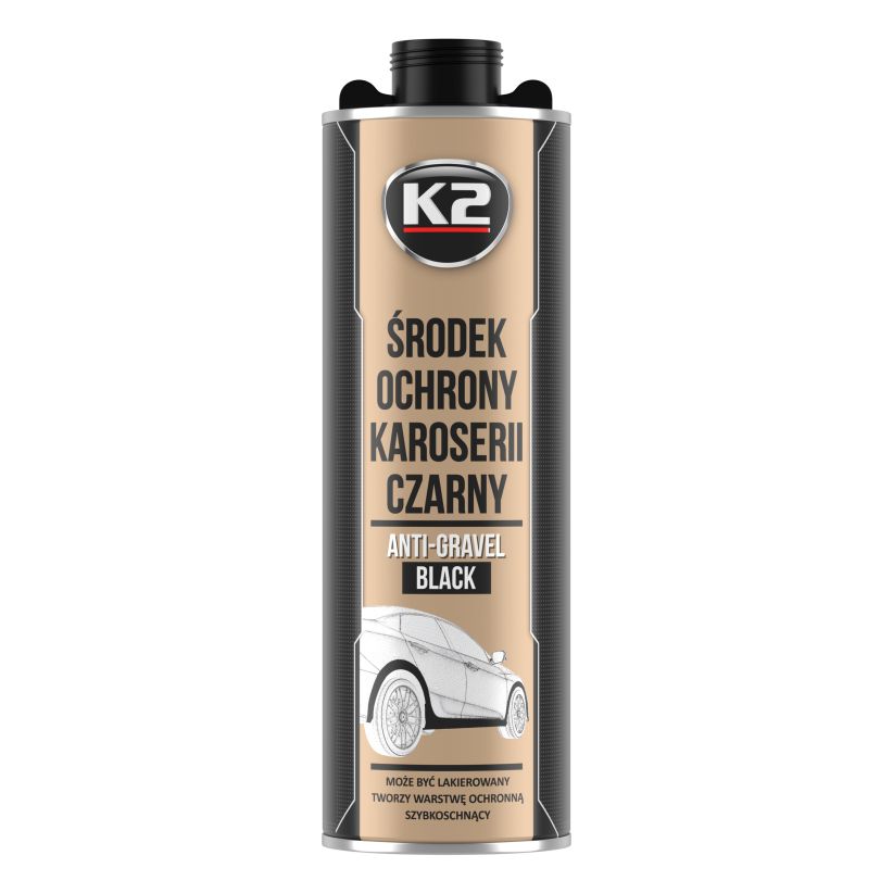 K2 Anti-gravel 1L- Insonorizant negru pistolabil - L315 K2 Anti-gravel 1L- Insonorizant negru pistolabil - Imagine produs K2 Auto Vopsele