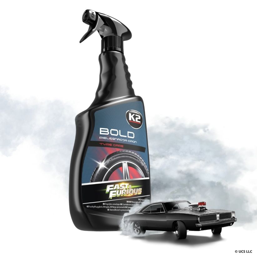 K2 BOLD FAST&FURIOUS - Solutie îngrijire a anvelope - FF157 K2 BOLD FAST&FURIOUS - Solutie îngrijire a anvelope - Imagine produs K2 Auto EDITIE LIMITATA FAST & FURIOUS