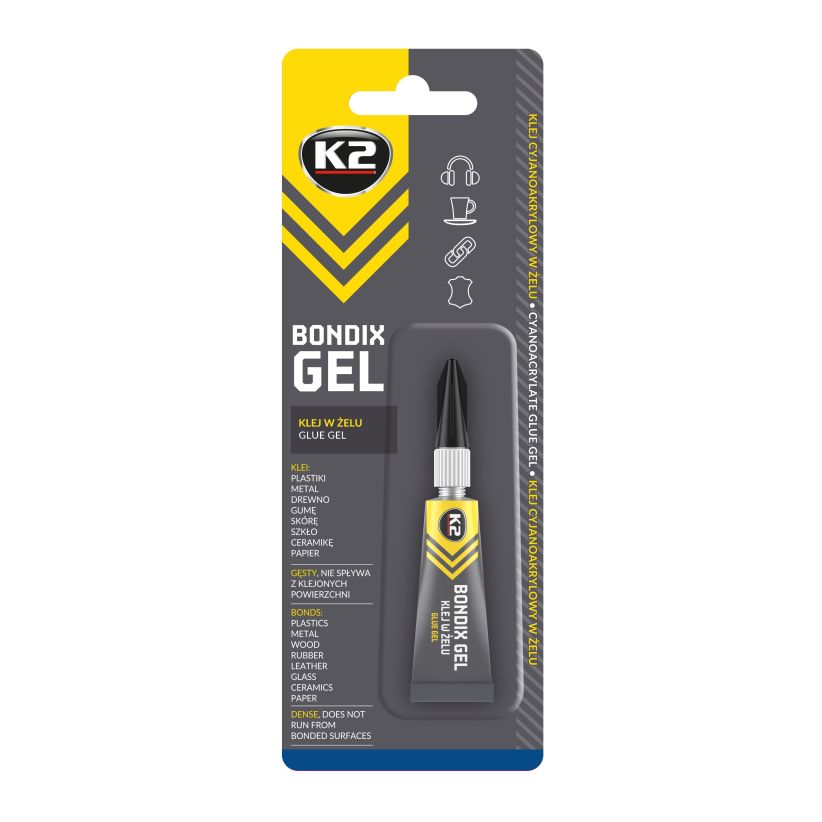 K2 Bondix GEL 3gr - Adeziv instant super glue - WC541 K2 Bondix GEL 3gr - Adeziv instant super glue - Imagine produs K2 Auto Adezivi & Etanșări