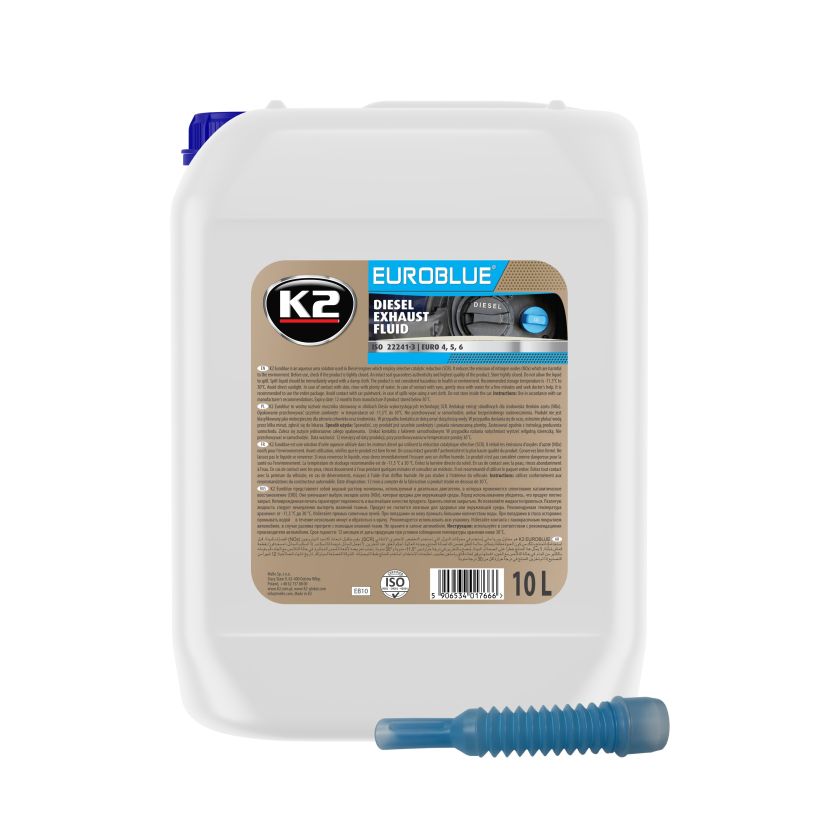 K2 EUROBLUE 10L - Solutie cu uree sistem cu AD BLUE - EB10 K2 EUROBLUE 10L - Solutie cu uree sistem cu AD BLUE - Imagine produs K2 Auto Aditivi