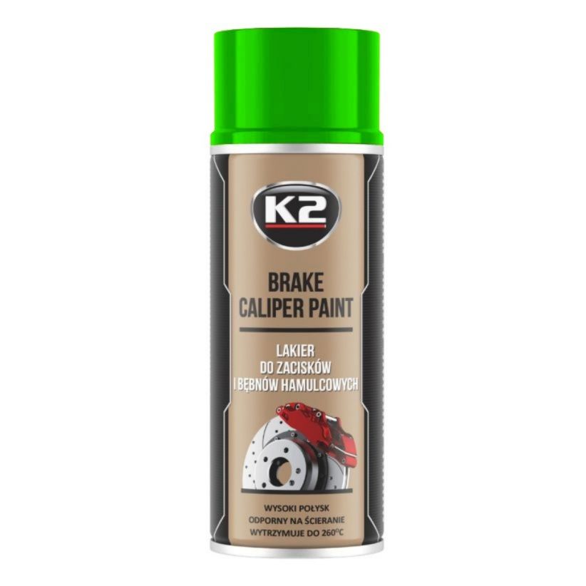 K2 Brake caliper 400ml - Spray vopsea etriere frana verde - L346ZI K2 Brake caliper 400ml - Spray vopsea etriere frana verde - Imagine produs K2 Auto Vopsele