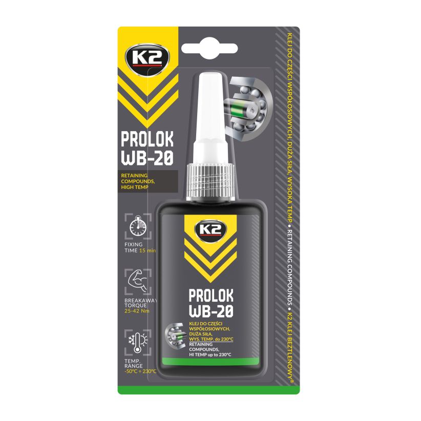 K2 Prolok WB-20 50g - Adeziv special temperaturi inalte - WB20 K2 Prolok WB-20 50g - Adeziv special temperaturi inalte - Imagine produs K2 Auto Adezivi & Etanșări