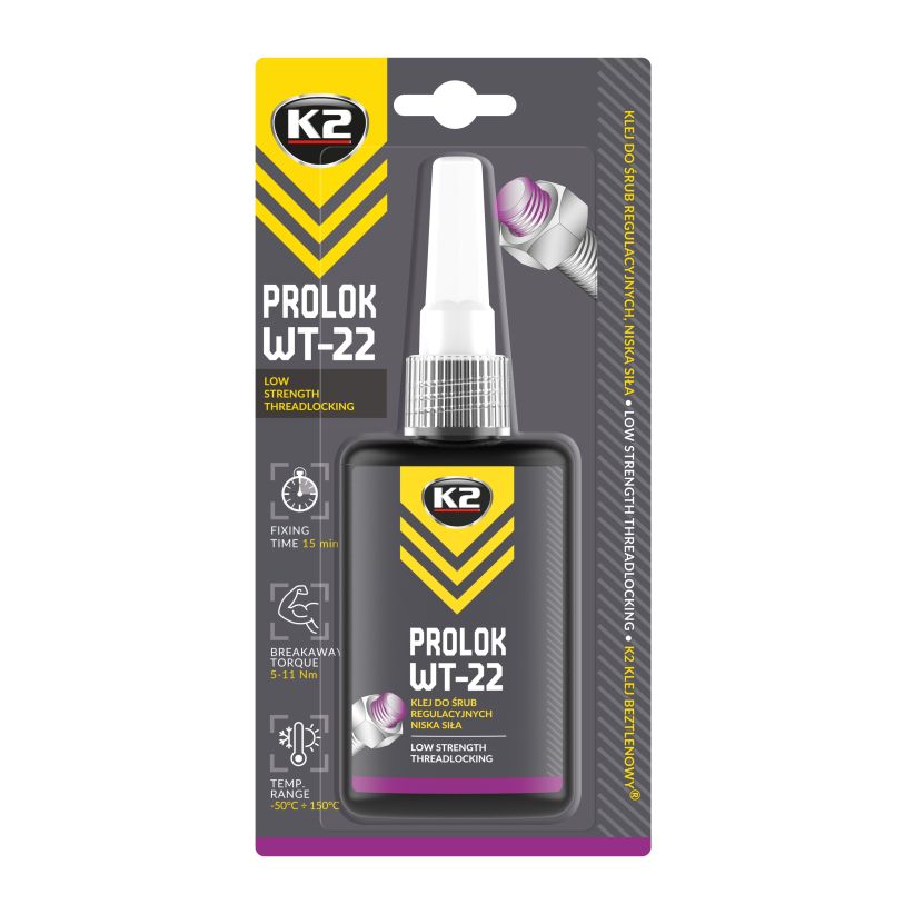 K2 Prolok WT-22 50g - Adeziv cu rezistenta redusa - WT22 K2 Prolok WT-22 50g - Adeziv cu rezistenta redusa - Imagine produs K2 Auto Adezivi & Etanșări
