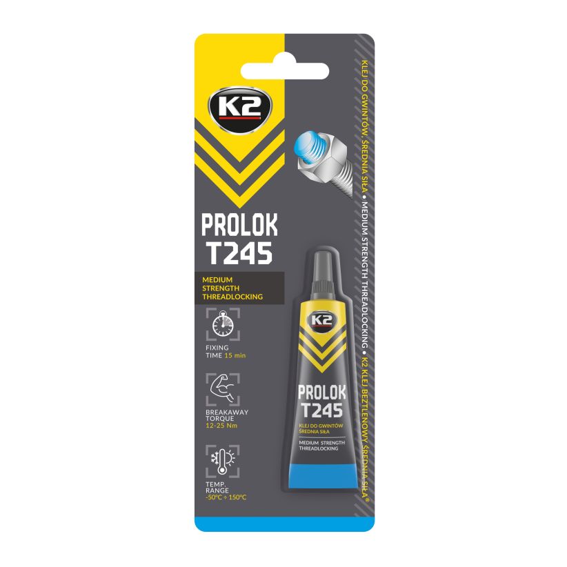 K2 Prolok MEDIUM 6ml - Adeziv mediu pentru blocat suruburi - B150N K2 Prolok MEDIUM 6ml - Adeziv mediu pentru blocat suruburi - Imagine produs K2 Auto Adezivi & Etanșări
