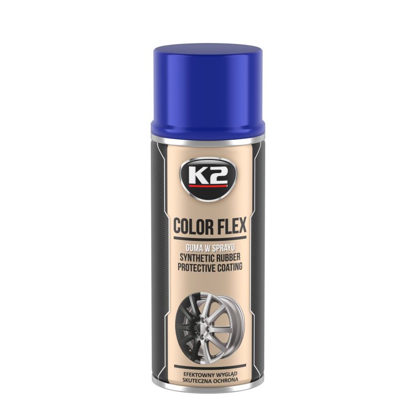 K2 Color Flex 400 ml - Vopsea cauciucata albastru - L343NP K2 Color Flex 400 ml - Vopsea cauciucata albastru - Imagine produs K2 Auto Vopsele