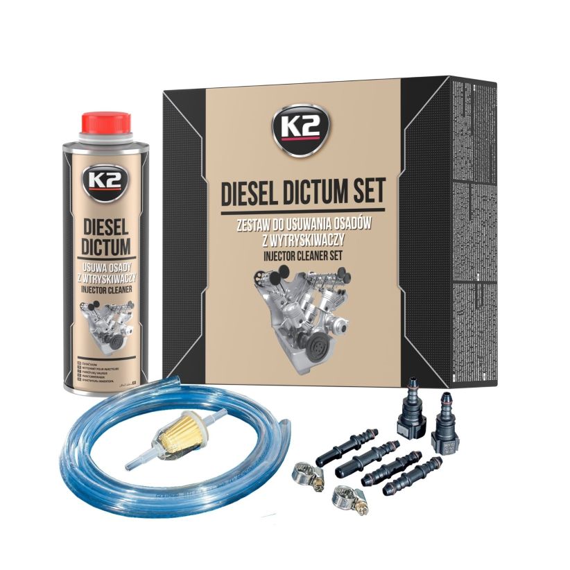 K2 Diesel Dictum 500ml - Kit curatare injectoare diesel - W324 K2 Diesel Dictum 500ml - Kit curatare injectoare diesel - Imagine produs K2 Auto Aditivi