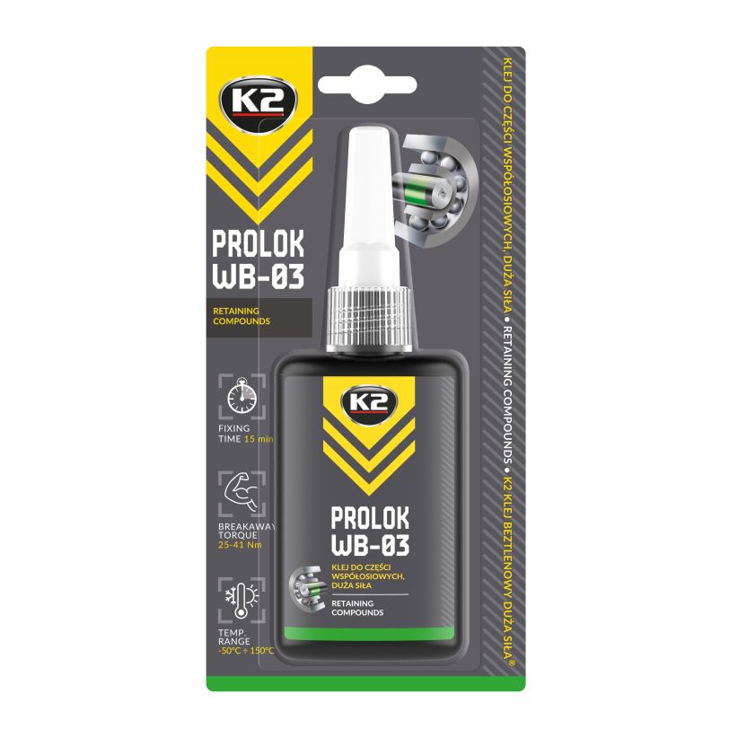 K2 Prolok WB-03 50g - Adeziv special montaj rulmenti - WB03 K2 Prolok WB-03 50g - Adeziv special montaj rulmenti - Imagine produs K2 Auto Adezivi & Etanșări