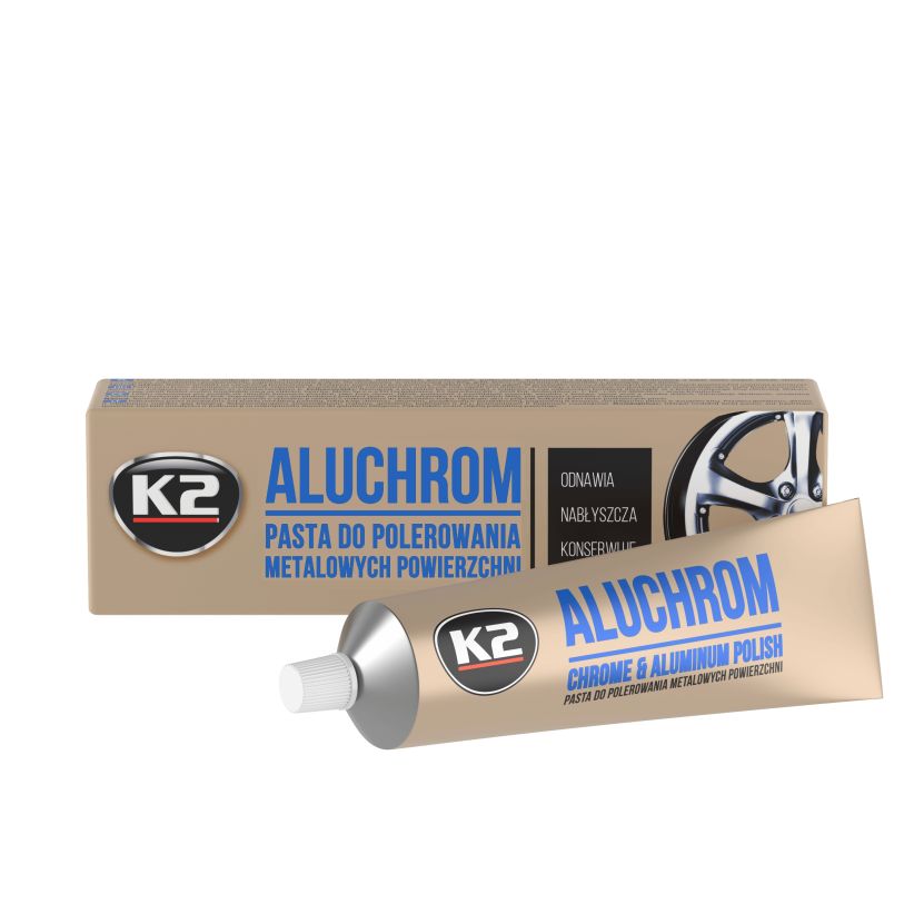 K2 Aluchrom 120gr - Pasta lustruit aluminiu si crom - K003 K2 Aluchrom 120gr - Pasta lustruit aluminiu si crom - Imagine produs K2 Auto Polish & Lustruire