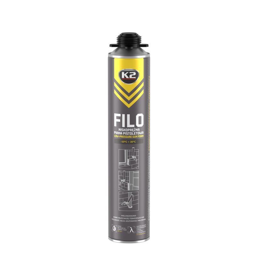 K2 FILO - Spuma poliuretanica 750ml - B510 K2 FILO - Spuma poliuretanica 750ml - Imagine produs K2 Auto Constructii
