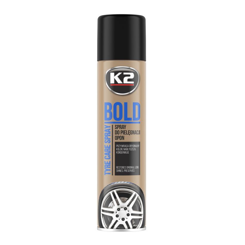 K2 Bold 600ml - Spray intretinere cauciuc si anvelope - K156 K2 Bold 600ml - Spray intretinere cauciuc si anvelope - Imagine produs K2 Auto Jante & Anvelope & Frane